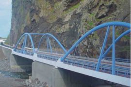 <div style="text-align:center; color:white;"><div style="font-size:17px; ">Reconstruction of the Bridge over Ribeira de S. Vicente</div><br>Client: Governo Regional da Madeira<br>Year: 2001 – 2003</div>