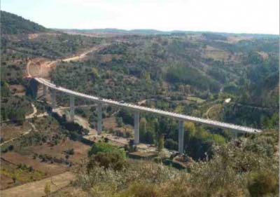 <div style="text-align:center; color:white;"><div style="font-size:17px; ">Quintanilha International Bridge</div><br>Client:  EP, Estradas de Portugal, E.P.E <br>Year: 2008 – 2008</div>