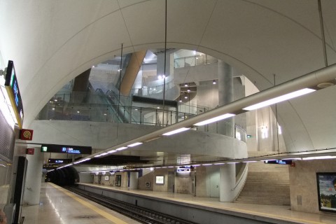 <div style="text-align:center; color:white;"><div style="font-size:17px; ">Ameixoeira Subway Station *</div><br>Client: Metropolitano de Lisboa<br>Year: 2001 – 2005</div>