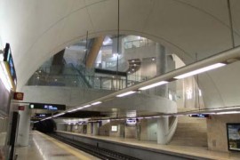 <div style="text-align:center; color:white;"><div style="font-size:17px; ">Estação de Metro da Ameixoeira *</div><br>Cliente: Metropolitano de Lisboa<br>Ano: 2001 – 2005</div>
